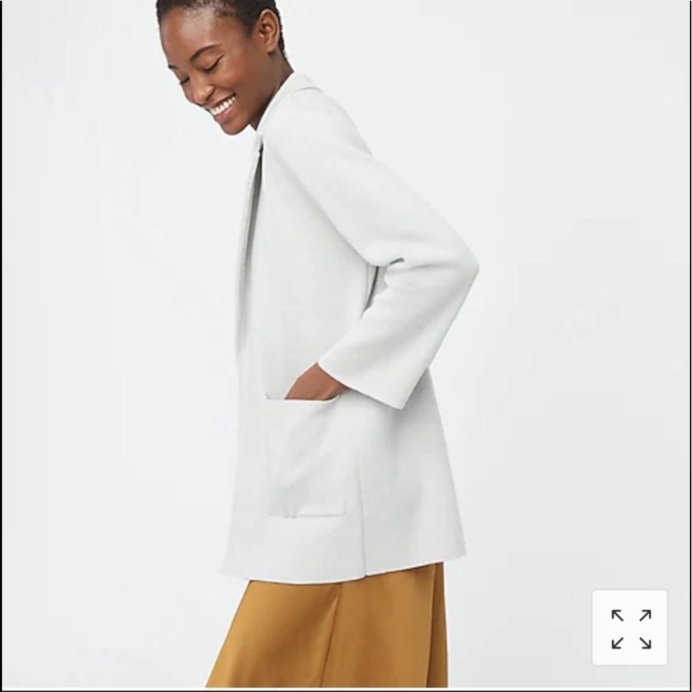 J. Crew Sophie Open Front Sweater Blazer Size XS Heather Natural Cream - Picture 9 of 16